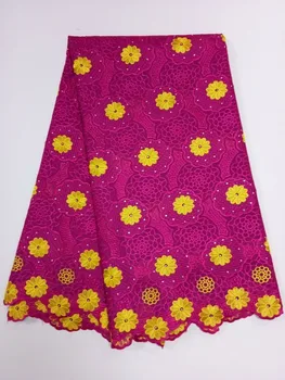 

Newest African Cotton Swiss Voile Lace Fabric High Quality Stones Swiss Voile Lace In Switzerland Embroidery African Lace Fabric