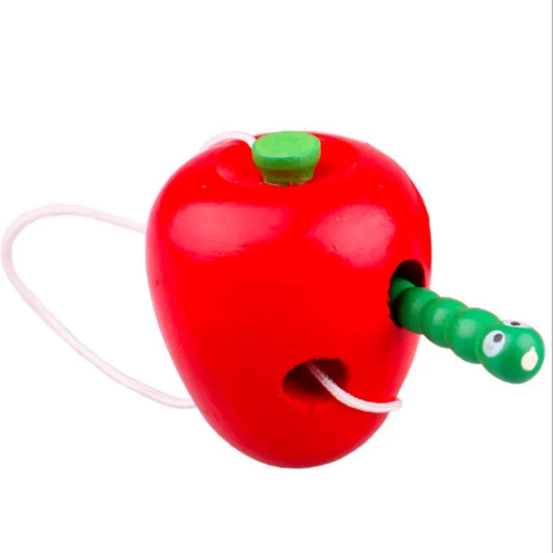 Гусеница Eats Apple Pear обучающая деревянная головоломка для маленьких детей новинка