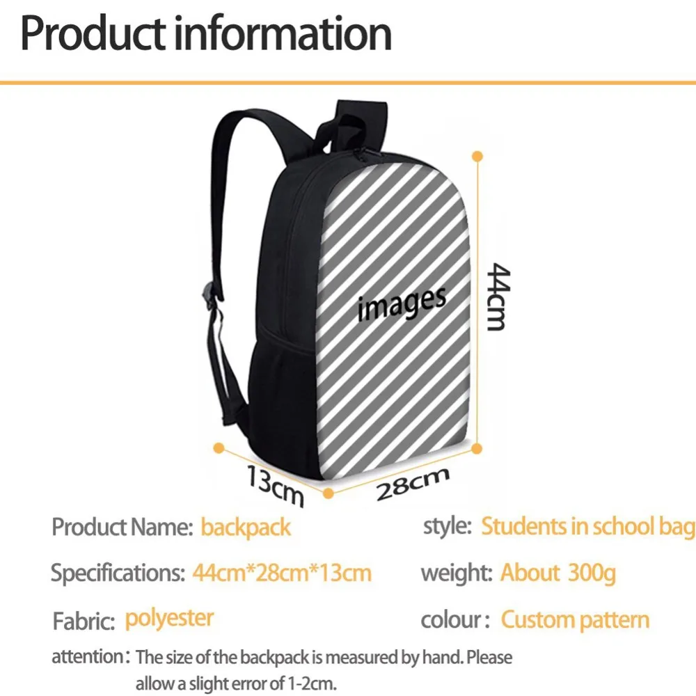 Printed Customised Kids School Rucksack Bag Personalised Name Junior Backpack