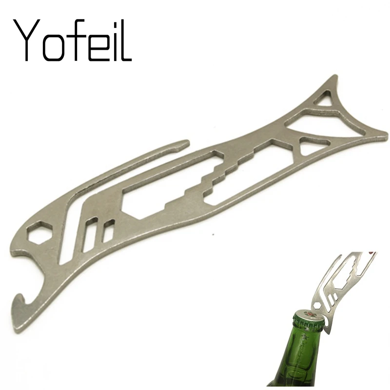 

Outdoor Pocket Tool Multi-tool Stainless Steel Shark Design Light Bottle Opener Hex Wrench Screwdriver Outdoor Accessories