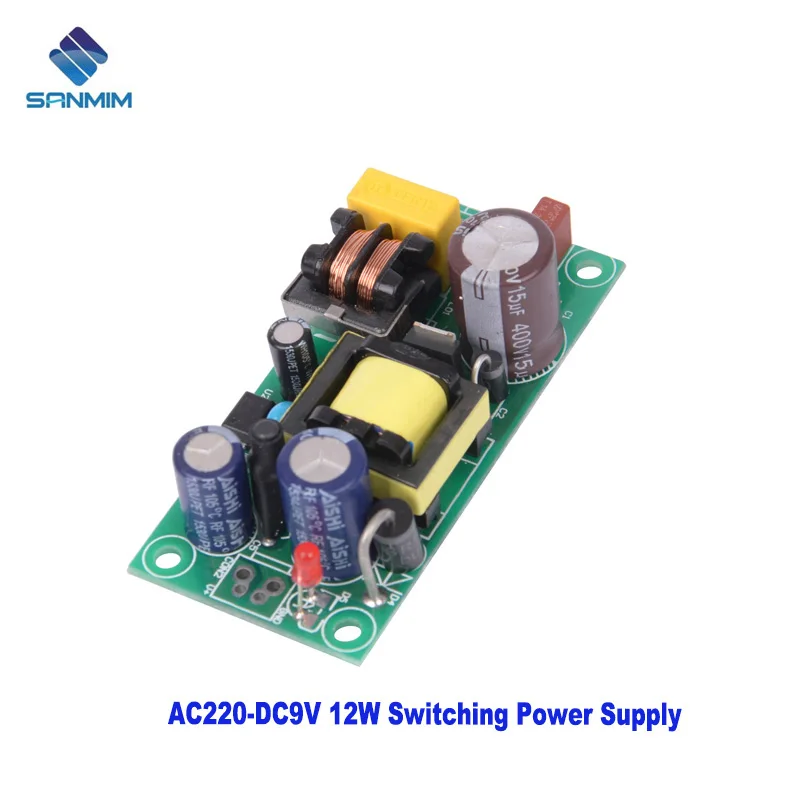 

SANMIN AC220V to DC9V 1.35A 10W high performance Power supply switching power supply module 220V to 9V bare board PLF12A9V