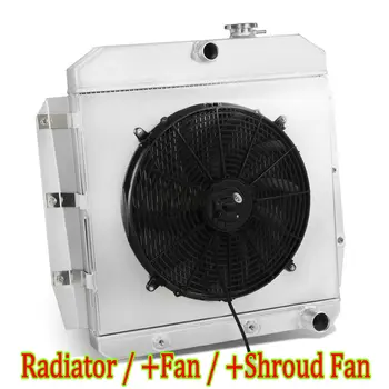 

Aluminum Radiator For 1955-1959 Chevy Chevrolet C/K-Series Truck/Pickup/Suburban GMC 100/150 3.8L/6.1L l6/V8 OHV + Shroud Fan