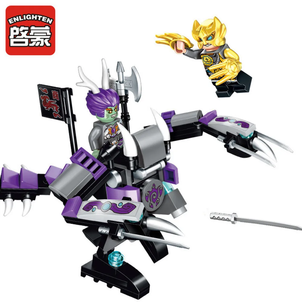 Просвещения Building Block создание the Gods DRAGON ARMOR 2 фигурки 137 шт. Развивающие игрушки