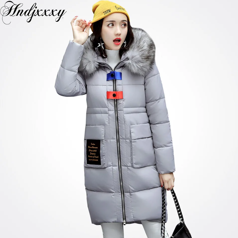 Femmes Rembourré Épaississement 2018 Grande gris Manteau Amovible Veste Noir army Fourrure De Green D'hiver Hndjxxxy Long Coton pourpre Survêtement Parkas Mode rose PwOdqv