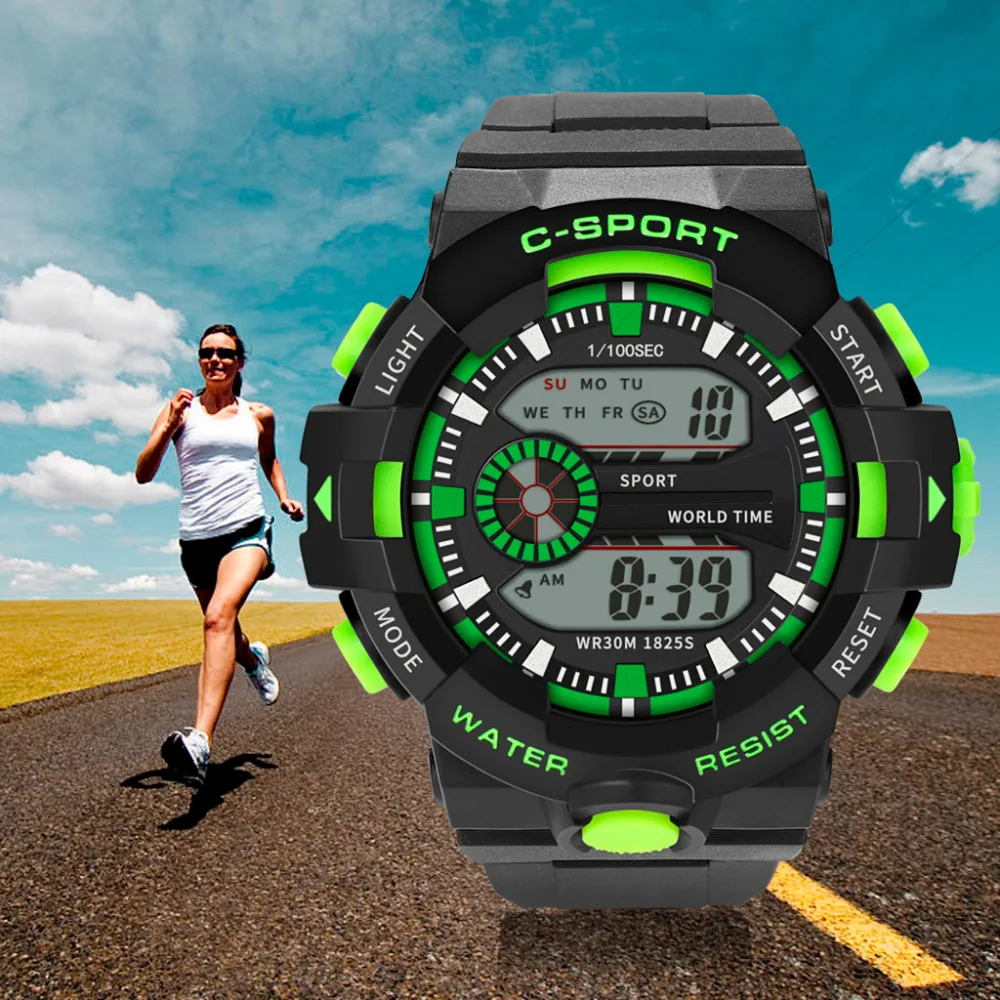 

Duobla watch men Unisex Fashion LED Electronic Sports Watch Calorie Pedometer Chronograph Outdoor Watches skmei relogio GIFT p#
