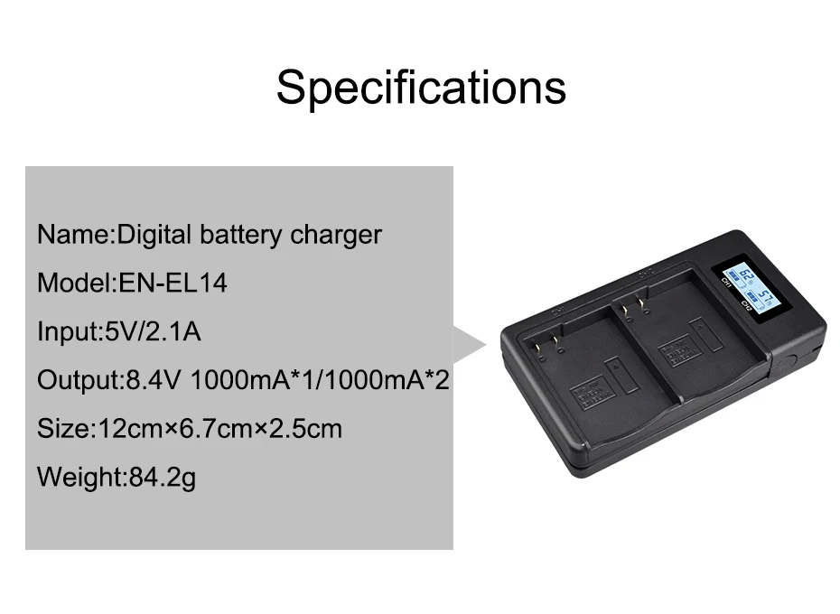 PALO EN-EL14 EN-EL14a ENEL14 RU EL14 EL14a Батарея+ ЖК-дисплей USB Dual Зарядное устройство для Nikon D3100 D3200 D3300 D5100 D5200 D5300 P7000