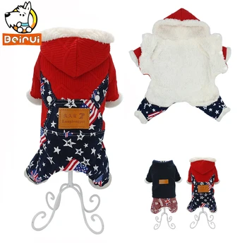 

Winter Four Legs Dog Clothes Warm Cotton Jumpsuit Puppy Coat Jacket Chihuahua Clothing For Small Medium Dogs Pet Yorkie