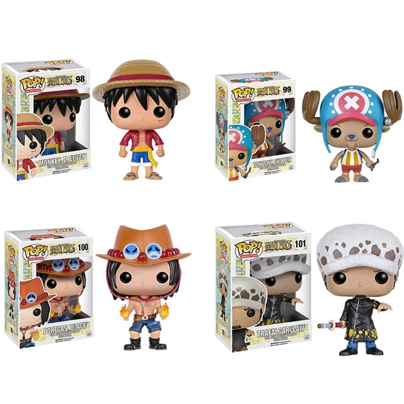 Экшн фигурки FUNKO POP One piece MONKEY.D.luffy Portgas.D.ACE TRAFALGAR.LAW Тони Чоппер из коллекции игрушки