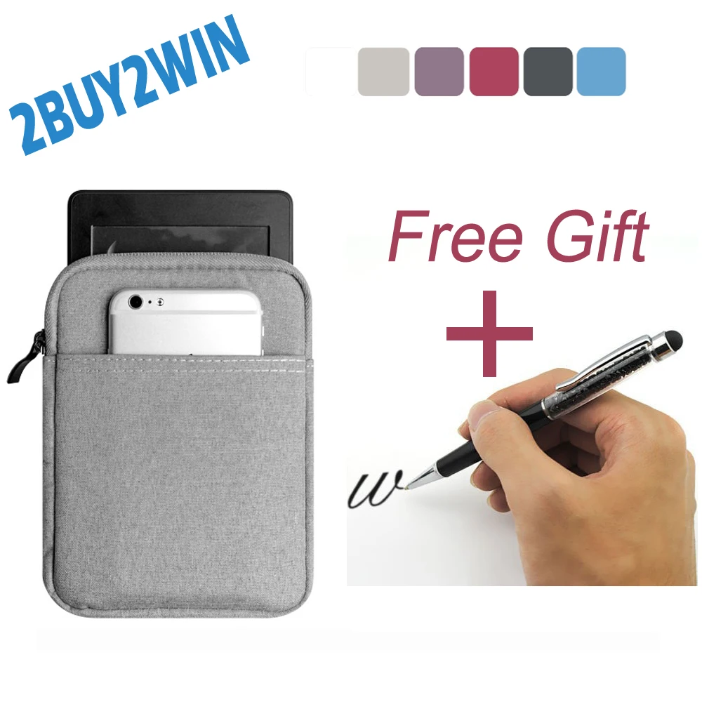 For All New Kindle 2016 Paperwhite Voyage Sleeve Pouch Free Stylus Pen