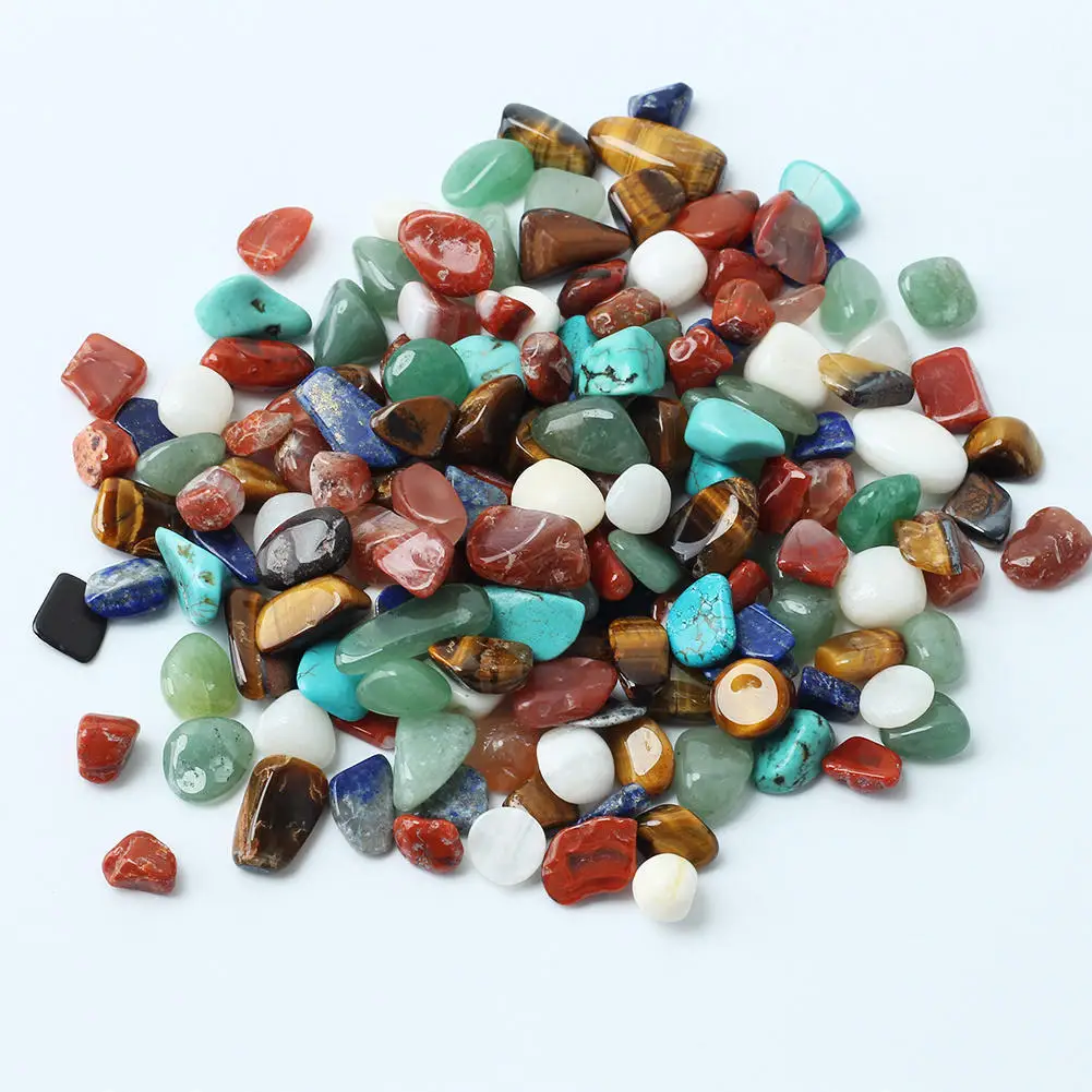 

100g/Bag Colorful Irregular Tumbled Stones Gravel Gemstone Rock Tumblestones Gem Crystal Healing Reiki Beads DIY Home Decoration