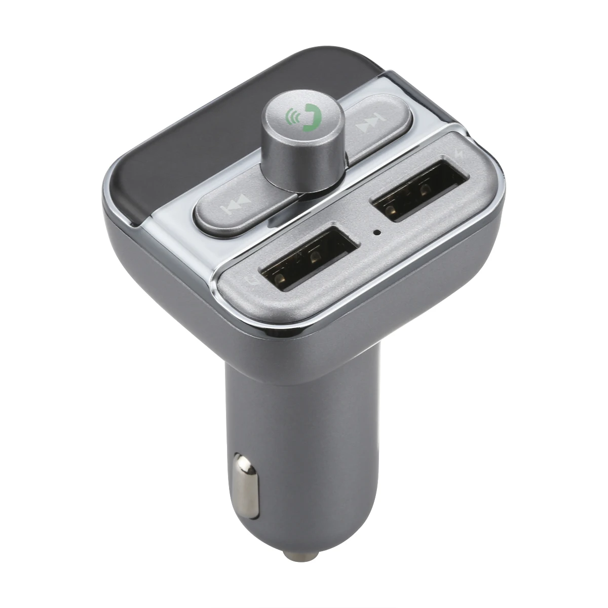 Серый Replaitz bt20 Беспроводной Bluetooth гарнитура для авто fm-передатчик Dual USB Зарядное устройство аудио стерео плеер A2DP Радио mp3 bluetooth гарнитуры - Название цвета: Серый