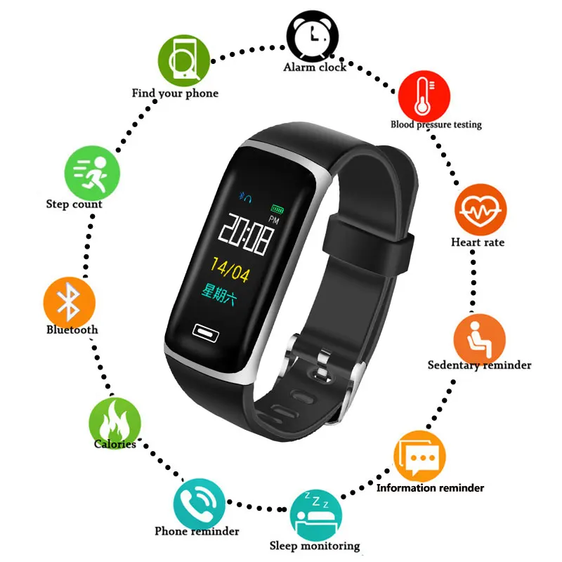 Smart Bracelet M5 Sports Heart Rate Monitor Wristband Watch For Man Fitness Tracker Waterproof | Электроника