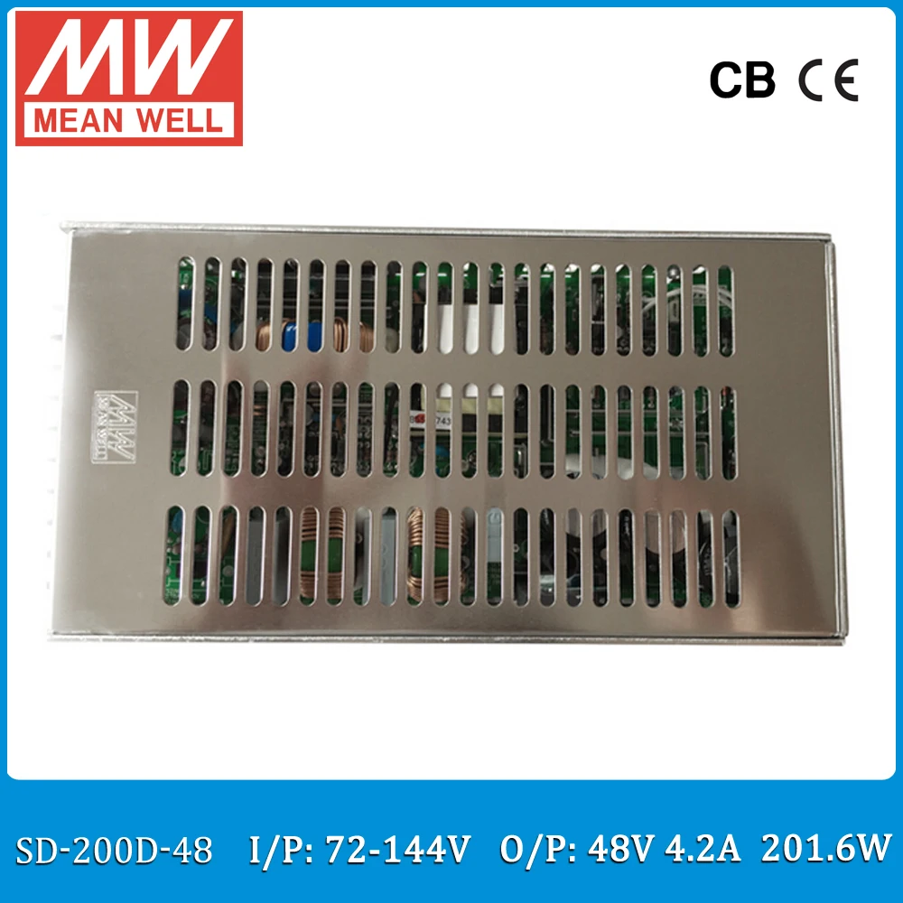 

Original MEAN WELL SD-200D-48 Single Output 200W 4.2A 48VDC Input 72~144VDC meanwell dc/dc converter 48V