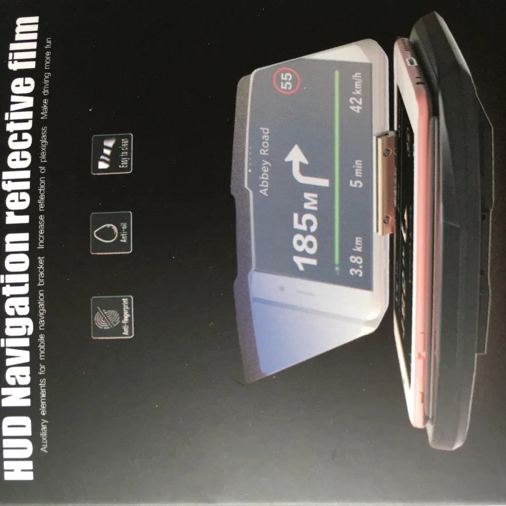 

Car Windscreen Projector HUD Head Up Display mobile phone hands free Navigation Holder head-up display for I phone with gift