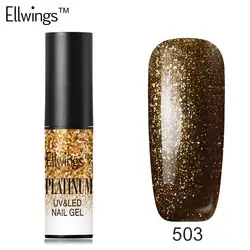 Ellwings Гибридный краски Platinum Gold гель Лаки супер блестящие Гели для ногтей УФ и привело Рождество esmalte гель Дизайн ногтей