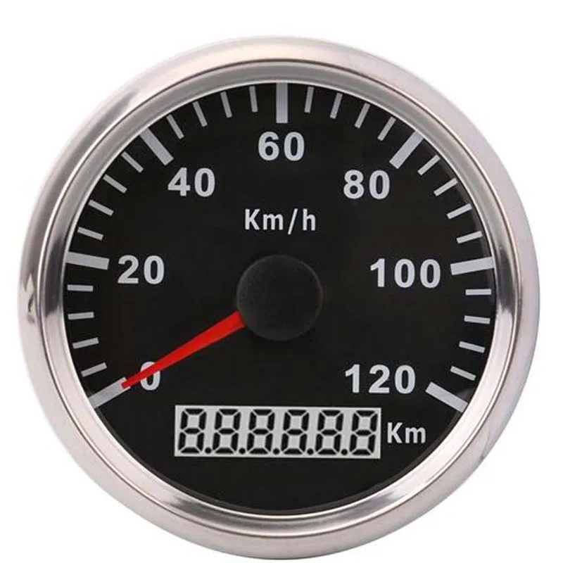 Waterproof 85mm GPS Speedometer Gauge 120 km/h 200 km/h Truck Boat Car