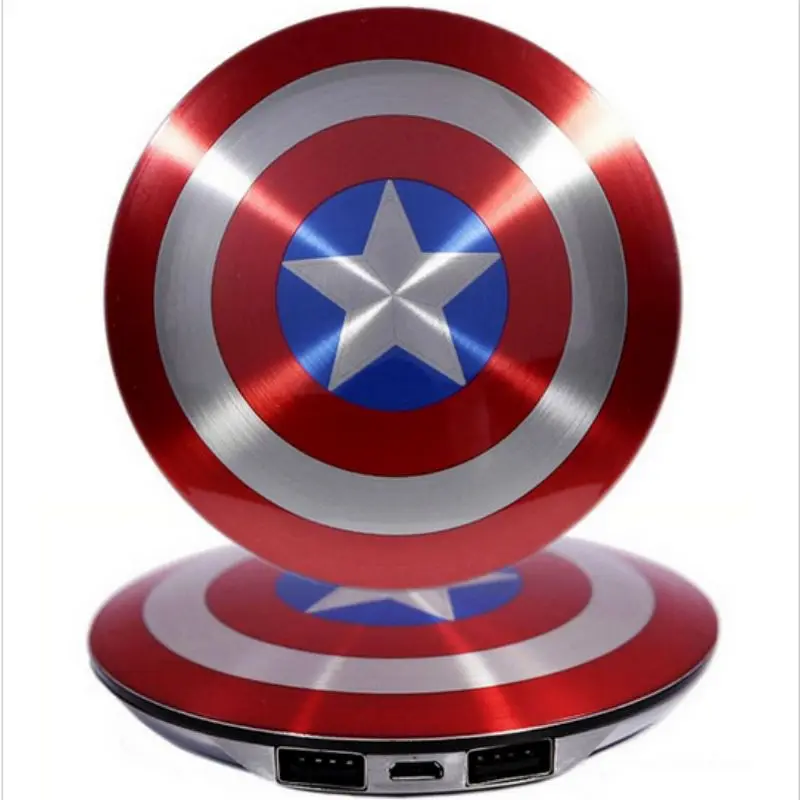New style luxury Captain America Power Bank 7000mAh High Quality External Challenge Po mobile Powerbank portable