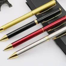 Стрела из нержавеющей стали зажим золотой отделкой 801 Серебро Твист Шариковая Ручка