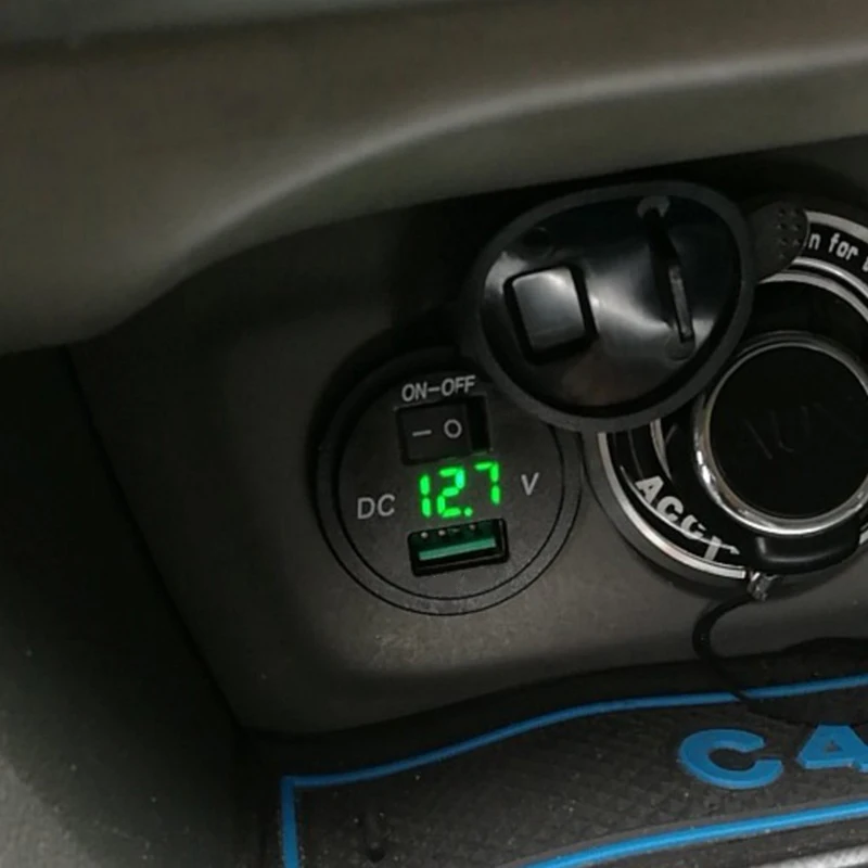 18 Вт 12-24 В Dual USB зарядное устройство авто лодка мотоцикл водостойкий порт светодиодный цифровой дисплей USB зарядное устройство адаптер с переключатель вольтметра