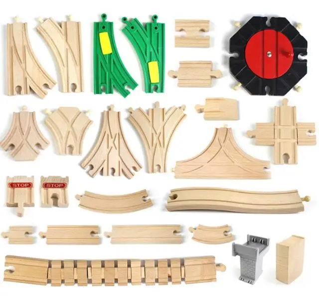 Wooden Train Track Accessories Y Switch Junction Switching Track