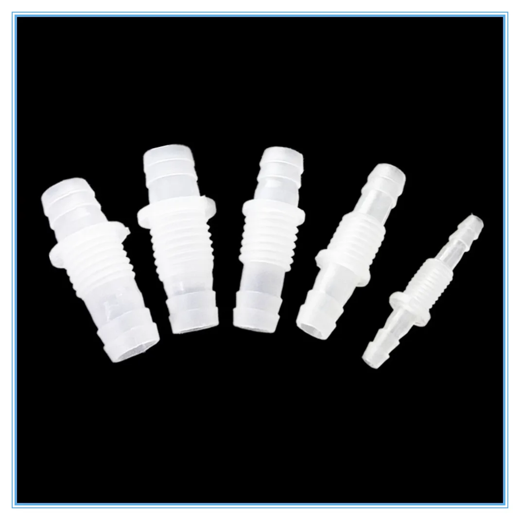 

Wear plate straight through board connector, straight through plastic fittings