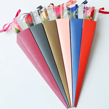 

hot sale 30pcs new best seeling Mother's day carnation upscale single rose box PVC box single rose single flower gift box