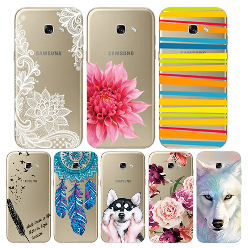 Чехол для смартфона Samsung A5 2017 A6 A8 Plus 2018 мягкие чехлы из ТПУ Galaxy A750 прозрачный