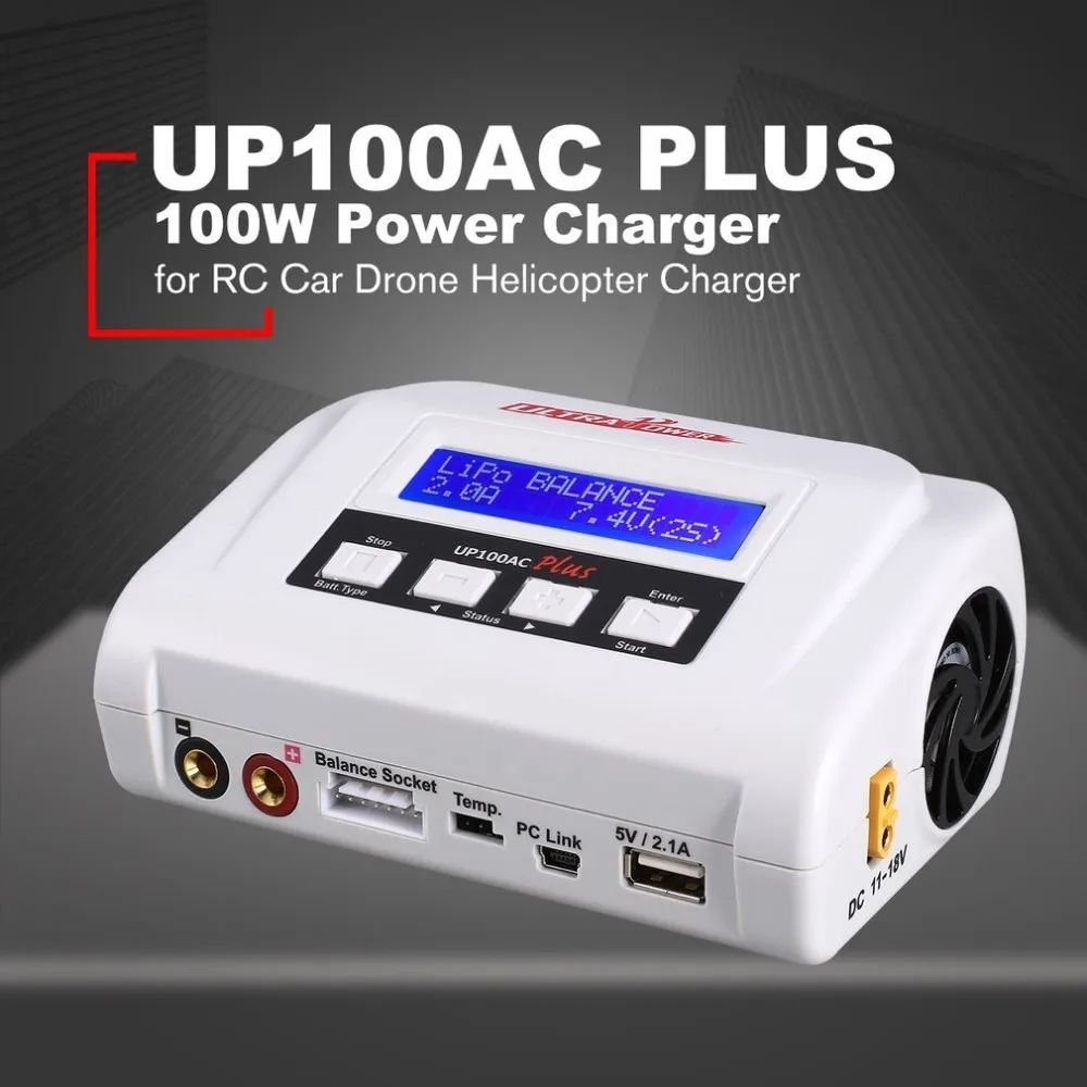 

ULTRA POWER UP100AC 100W LiIo/LiPo/LiFe/LiHv Power Charger Balance Charger/Discharger LCD Display for RC Car Drone Helicopter