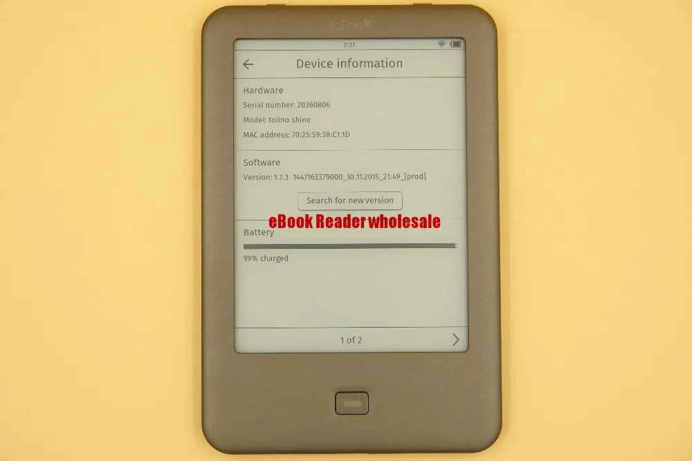 Толино блеск для чтения электронных книг WI-FI e чернила для чтения электронных книг 4 Гб e-ink 6 дюймовый сенсорный экран 1024x758 встроенный светильник книги для чтения электронных книг e чернила