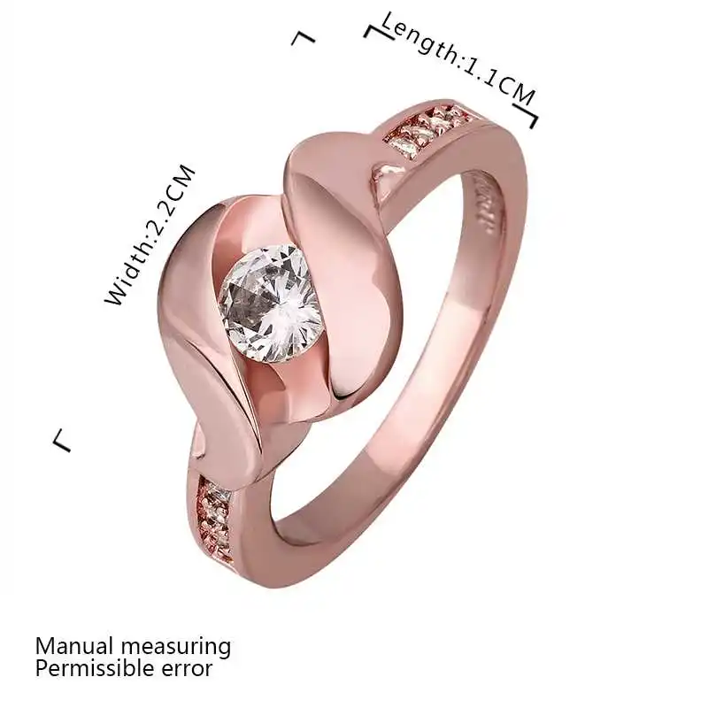 New Arrival Engagement Ring 18K Gold Plated Women Rings Made With Genuine SWA Elements Austrian Crystal Jewelry SMTPR570 | Украшения и