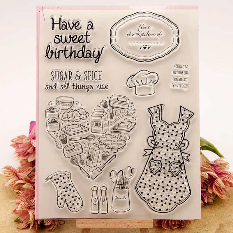 

Sweet Birthday Dress Rubber Clear Stamps Silicone Seals for DIY Scrapbooking/Card Making/Diary Book/Paper Maker Decor Stencil