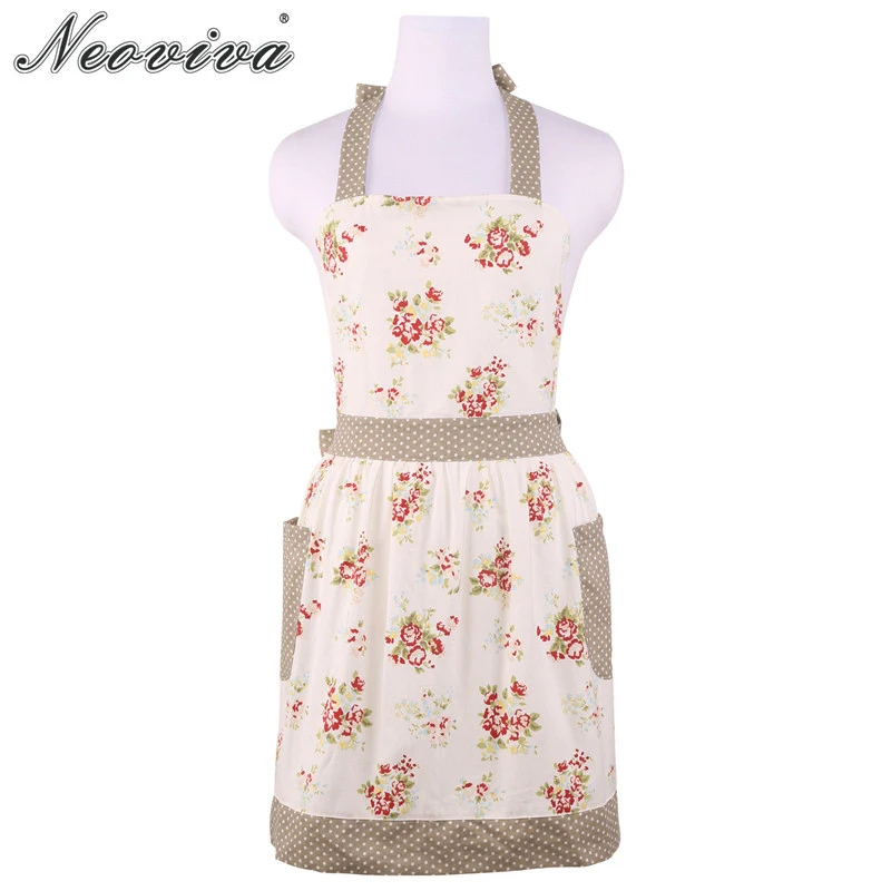 Neoviva Canvas Gardening Apron for Flirty Women with 2 Pockets Style
