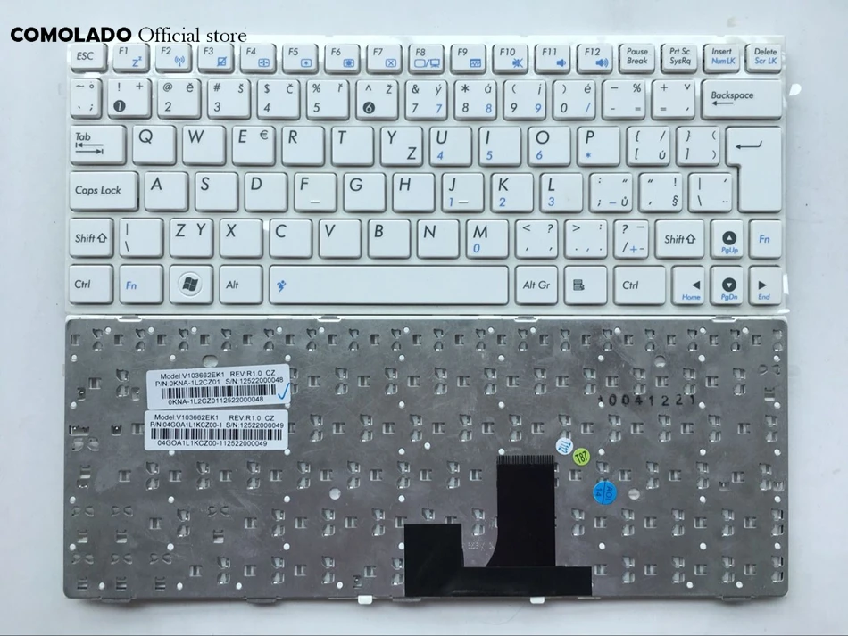 CZ Czech Keyboard For ASUS Eee PC 1001HA 1001PX 1001PXD 1005 1005HD 1005HA 1005PX 1008 1008HA White with frame Keyboard CZ Layout