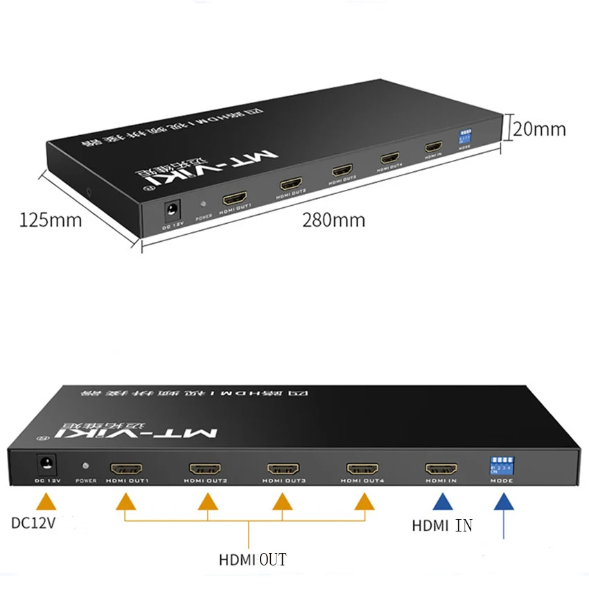 Led 2x2 контроллера видеостены 1 HDMI Вход 4 HDMI Выход 2X1/3X1 /4X1/1X2/1X3/1X4 ТВ процессор изображения шить