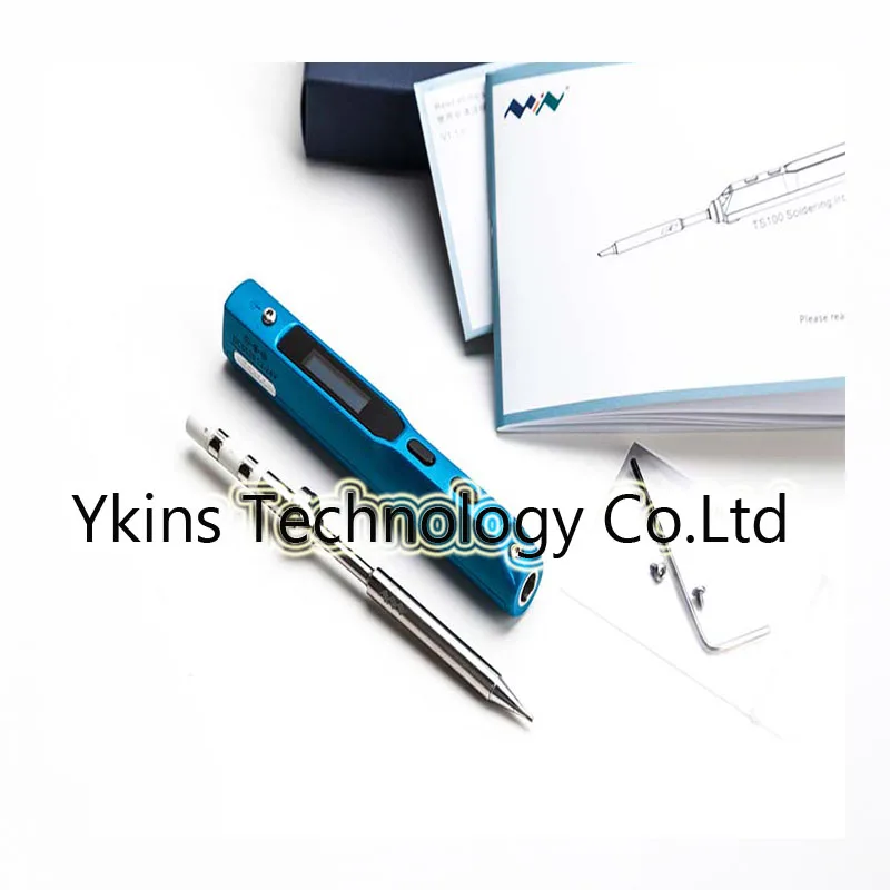 

Mini Portable 65W Programmable TS100 Electric Soldering Iron Digital LCD Blue case with B2 /BC2/I tip for option