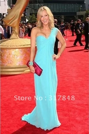 Miranda Kerr Sexy Cutout Plunging Red Carpet Light Blue Sheer Prom ...