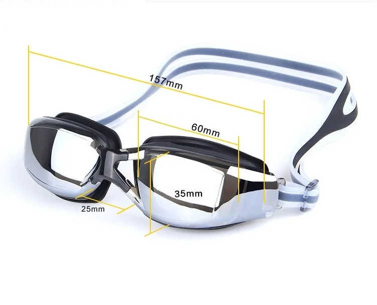 С линзами по рецепту очки для плавания профессиональные силиконовые близорукость мужские очки для плавания Анти-туман УФ с наушником для женщин