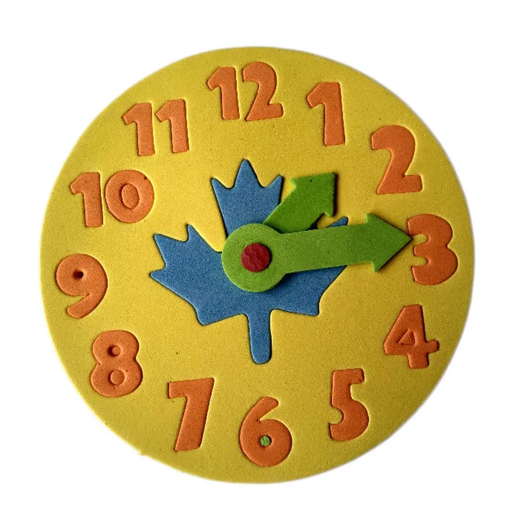 

Color Random Kids DIY Eva Clock Puzzle Jigsaw Early Learning Educational Kindergarten Toys For Children 3-6 Years Old