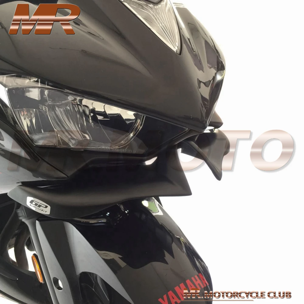 

Motorcycle ABS carbon fiber pattern R3 R25 front fairing pneumatic winglet YZF R3 R25 front wing Shark Air intake wing MR2