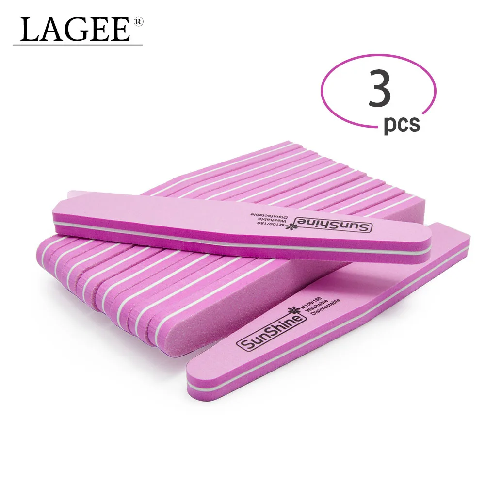 

NAGARAKU 3 pc Double Sides Nail files buffer Trimmer Buffer lime sponge Nail Art Tool Washable Buffing Sanding File High quality