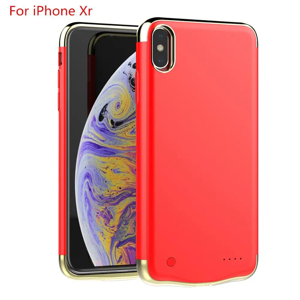 Для iPhone Xr/Xs Max 6000 мАч зарядное устройство чехол для телефона тонкий портативный внешний аккумулятор внешнее зарядное устройство защитный чехол для телефона - Цвет: For iPhone Xr