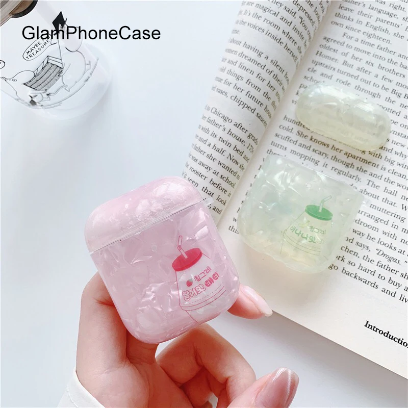 

GlamPhoneCase Banana Strawberry Milk Airpods1/2 Generation Protective Cover Apple Wireless Bluetooth Headset Box