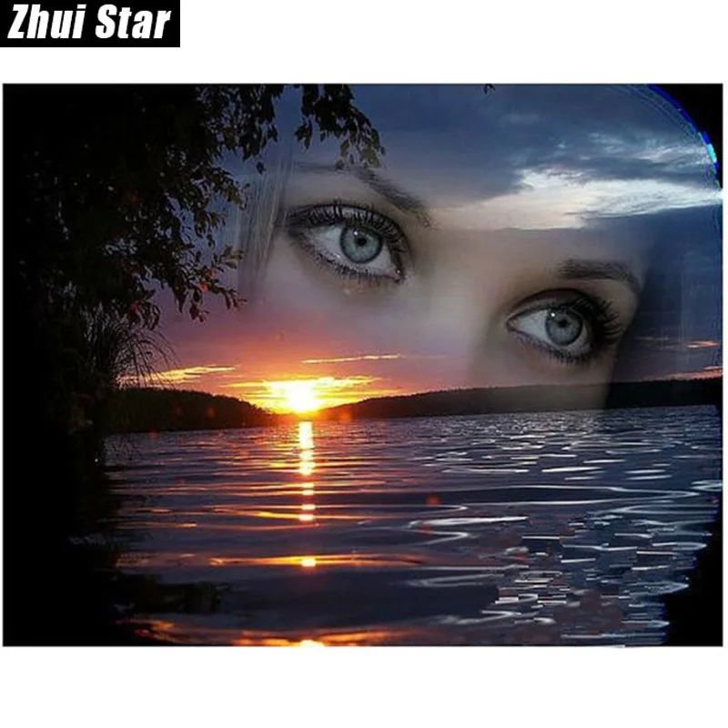 

Full Square Diamond 5D DIY Diamond Painting "beautiful eyes" Embroidery Cross Stitch Rhinestone Mosaic Painting Decor