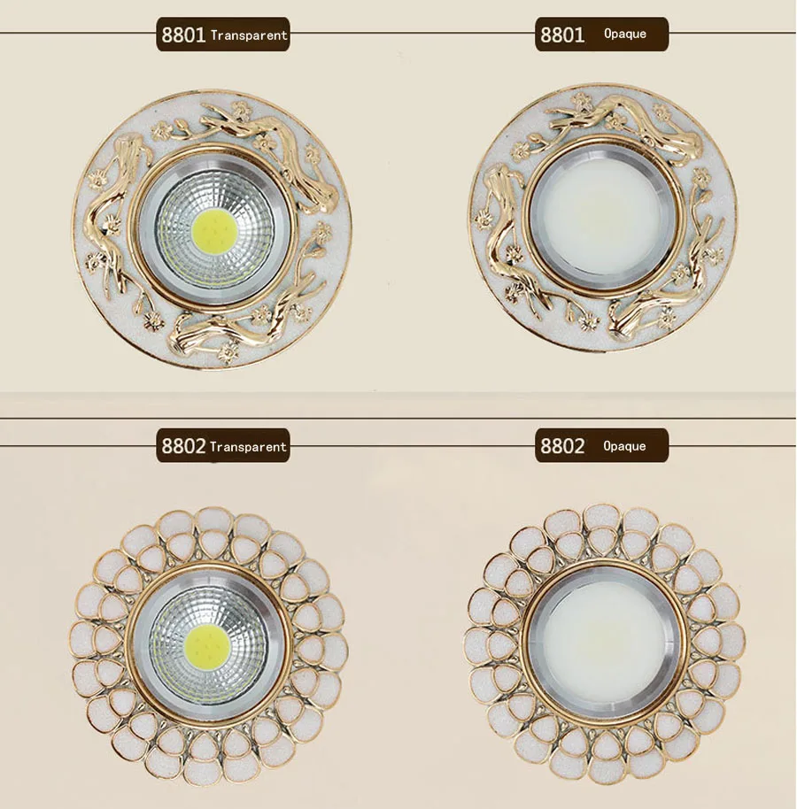 3 Вт проходной фон светодиодный потолочный светильник Ретро встроенный COB