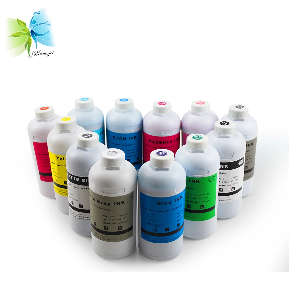 Winnerjet 1000ML X 12 colors PFI 106 PFI106 PFI 106 pigment ink for Canon IFP6400 IPF6450 IPF