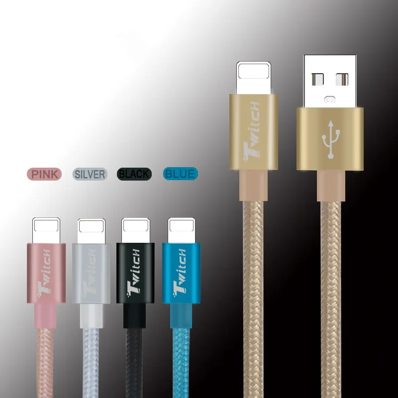 New Original Colorful 1M 2M Long Braided Flat Micro USB Data Sync
