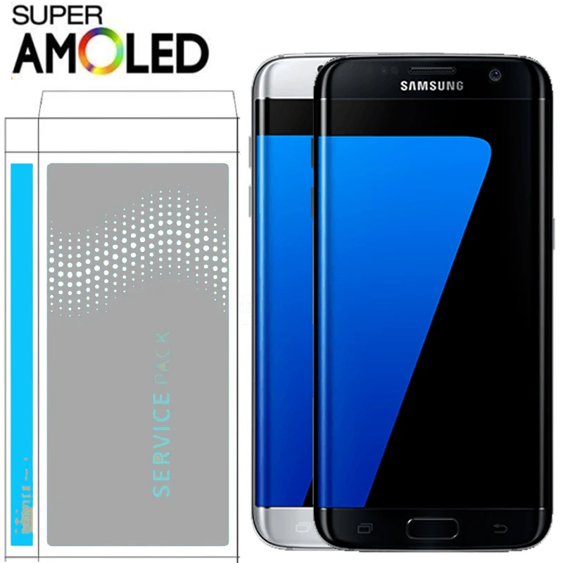 100% ORIGINAL 5.5'' LCD with Frame for SAMSUNG S7 edge