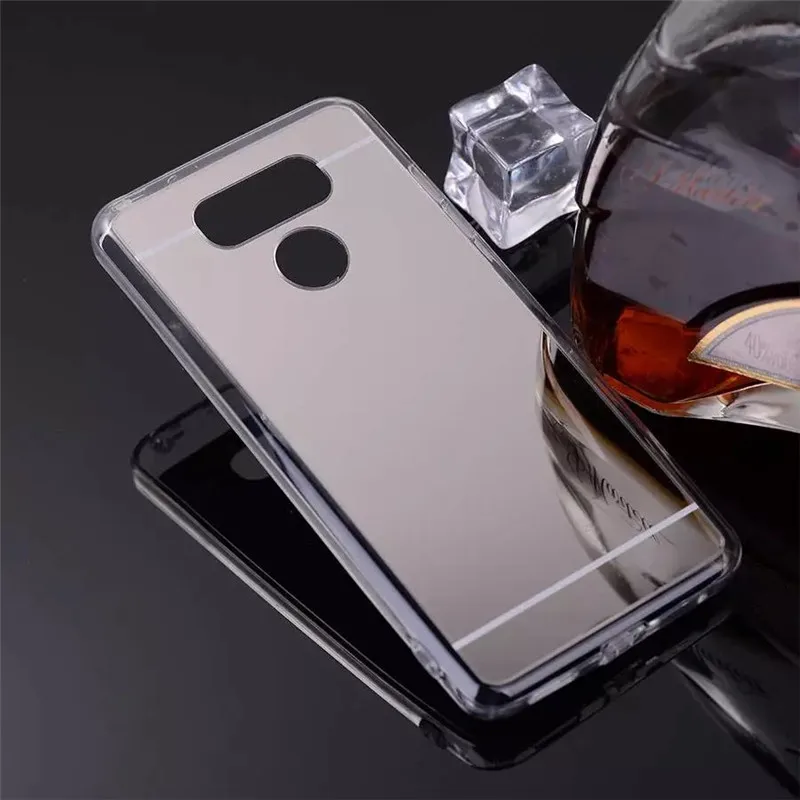 Роскошные G6 Мягкие TPU Зеркало чехол для LG H870 Chrome Задняя крышка Капа |