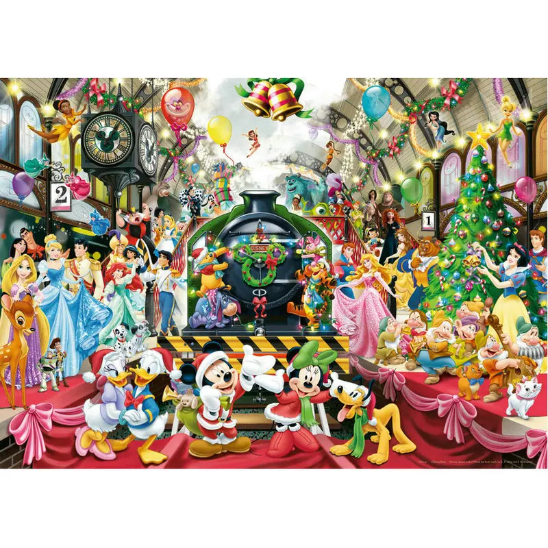 

Full square Diamond paintings Disney member Mickey 5D DIY Diamond embroidery cross stitch train rhinestone Crafts Christmas