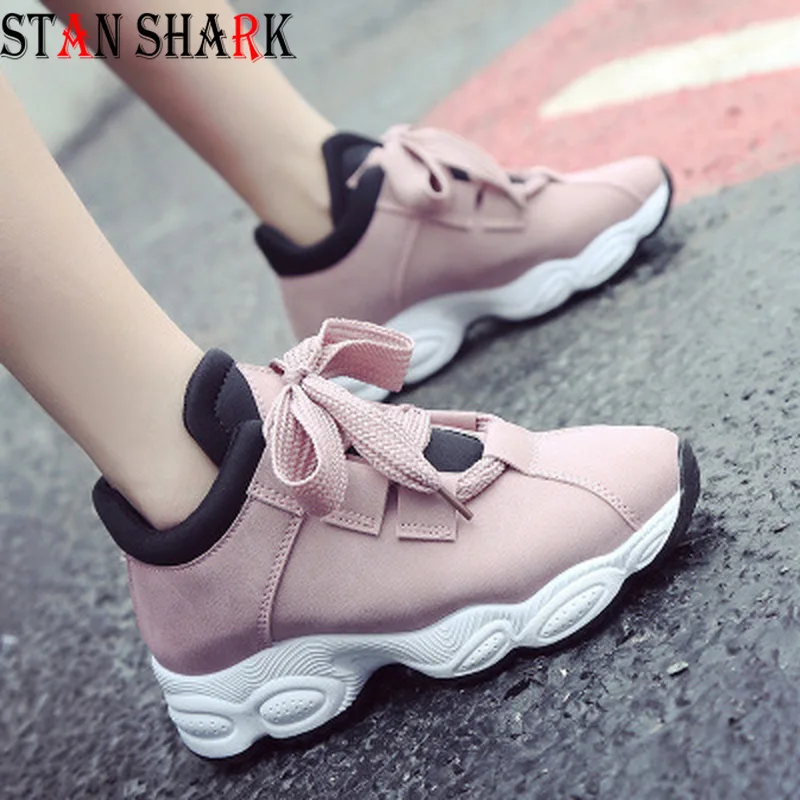 

2019 New Spring Autumn Women's Vulcanize Shoes Thick Sole Female Sneakers Platform Shoes Women Sneakers Casual Woman Shoes